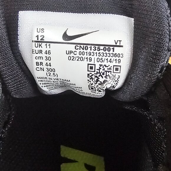 NIKE CN0135-001 BLACK WOLF GREY AIR MAX MENS SNEAKER SIZE US 12 main image 4